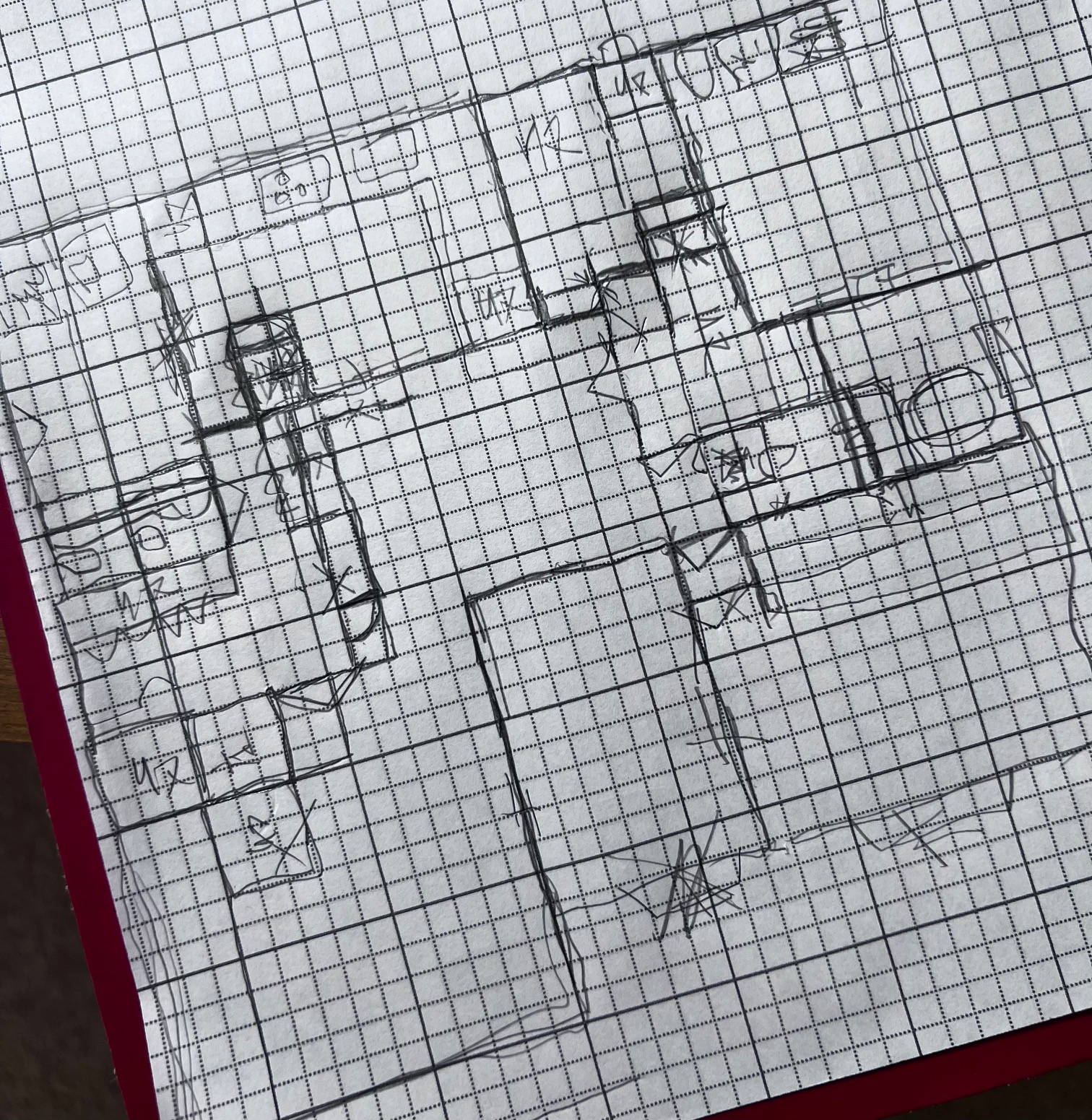 手書きにて間取りおこし